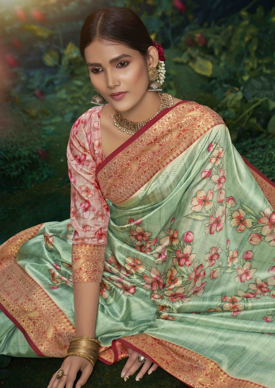 shakunt weaves Chitrahaar silk digital print catachy print saree catalog