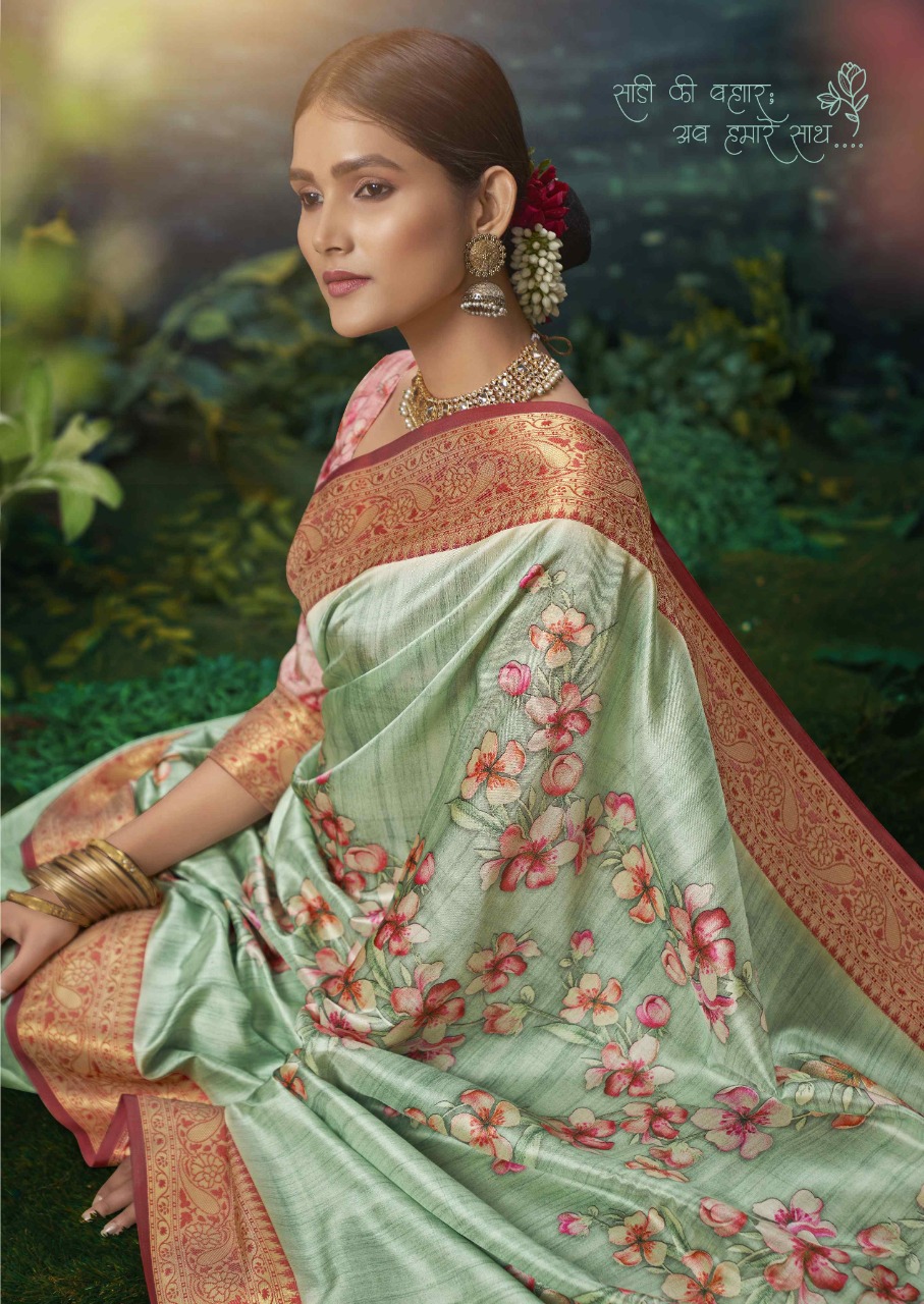 shakunt weaves Chitrahaar silk digital print catachy print saree catalog