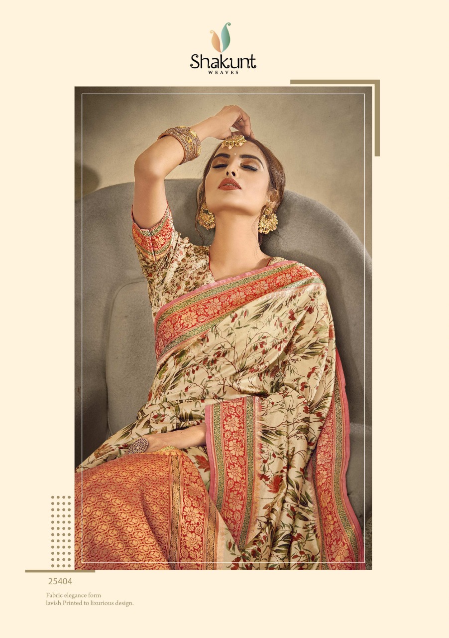 shakunt weaves Divyalaxmi silk gorgeous digital print  saree catalog