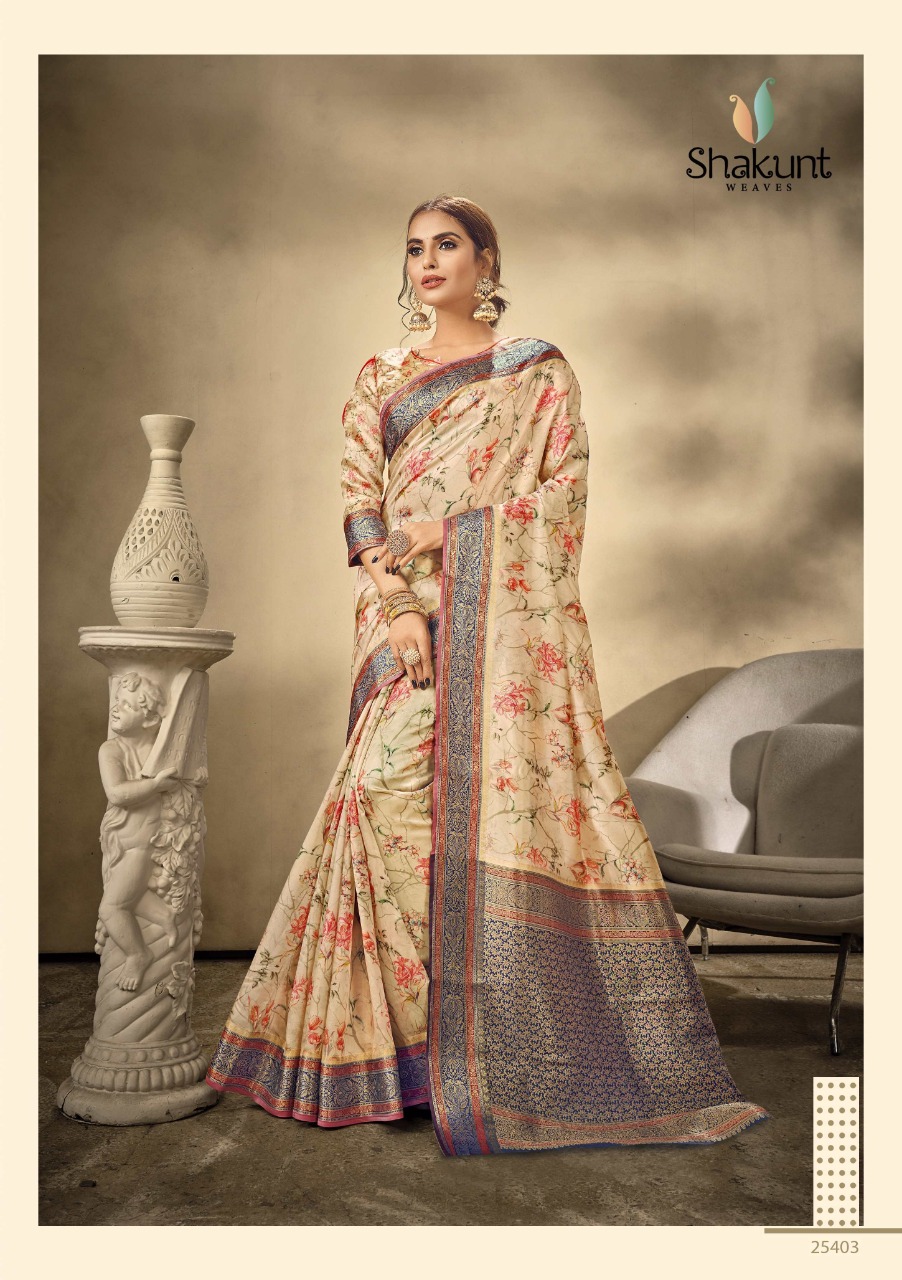 shakunt weaves Divyalaxmi silk gorgeous digital print  saree catalog