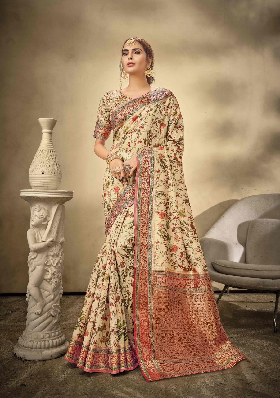 shakunt weaves Divyalaxmi silk gorgeous digital print  saree catalog