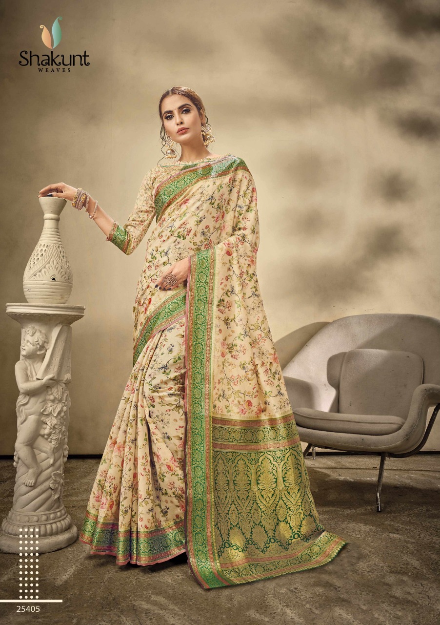 shakunt weaves Divyalaxmi silk gorgeous digital print  saree catalog