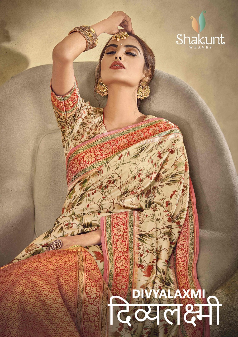 shakunt weaves Divyalaxmi silk gorgeous digital print  saree catalog