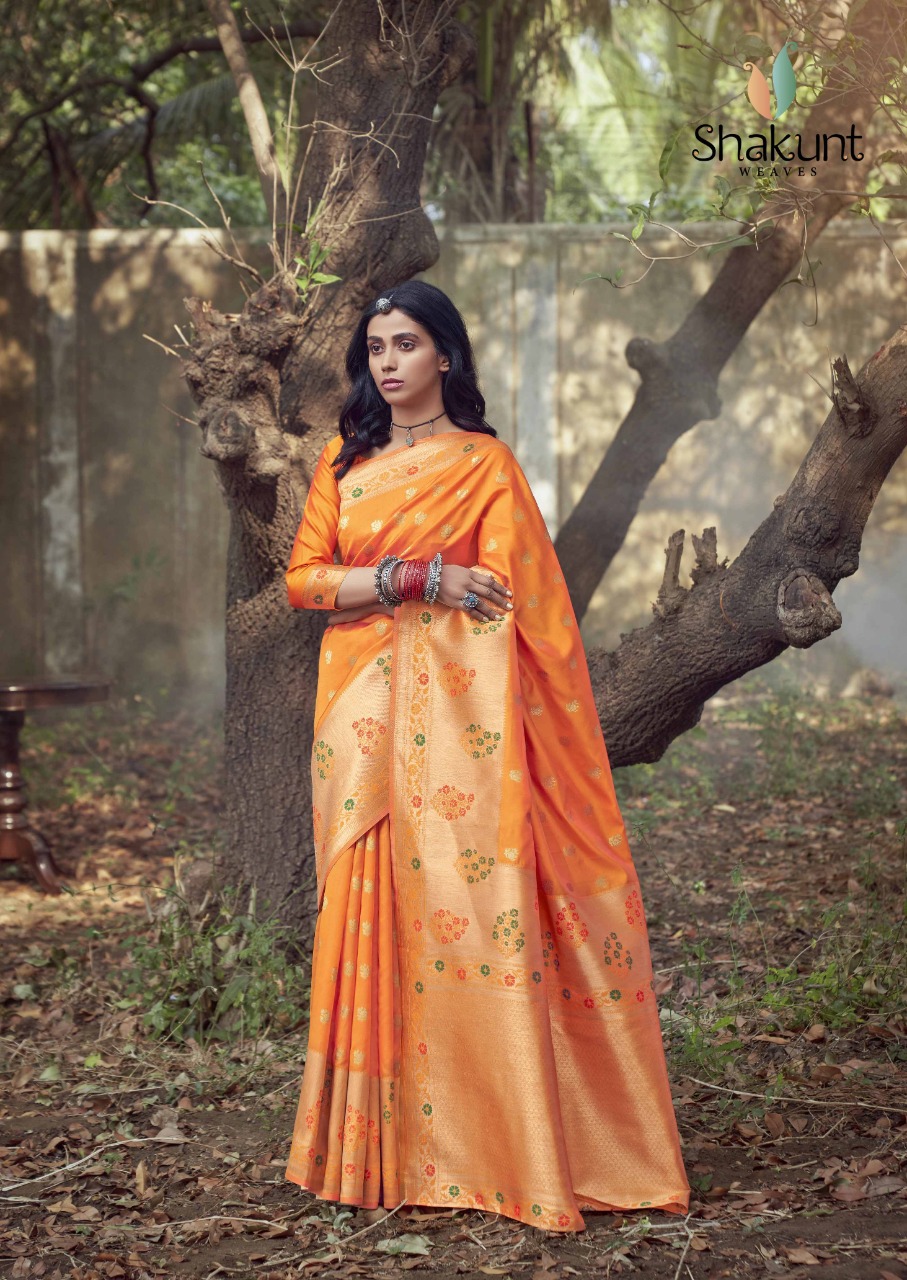 shakunt weaves Kamalam art silk elegant look sarees catalog