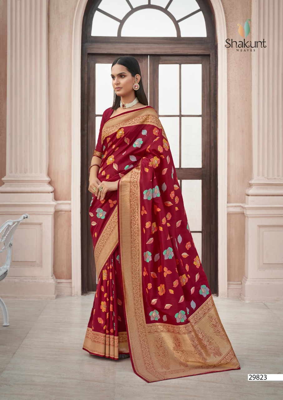 shakunt weaves sks fancy 1016 silk festive look saree catalog