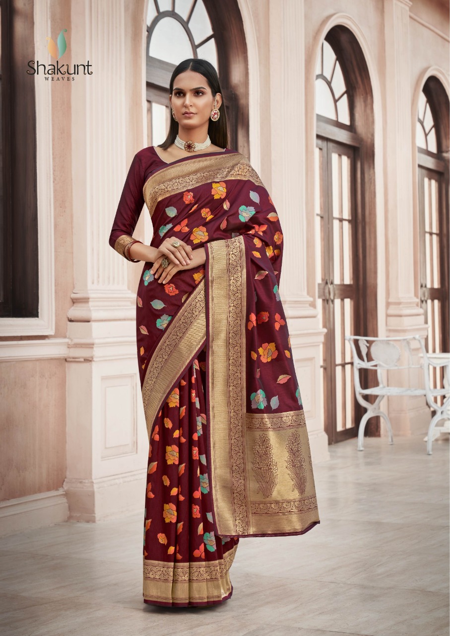 shakunt weaves sks fancy 1016 silk festive look saree catalog