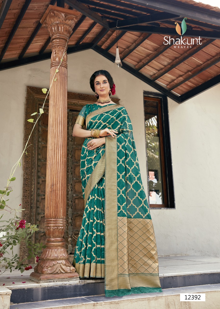 shakunt weaves sks org 506 organza elegant saree catalog