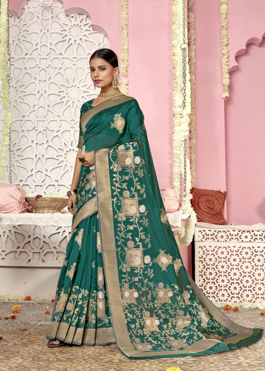 shakunt weaves sks org 510 organza astonishing saree catalog