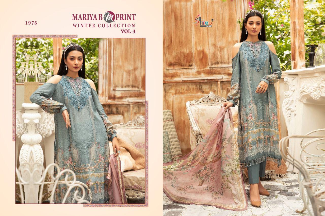 shree fab mariya b m print winter collection 03 pashmina regal look salwar suit catalog