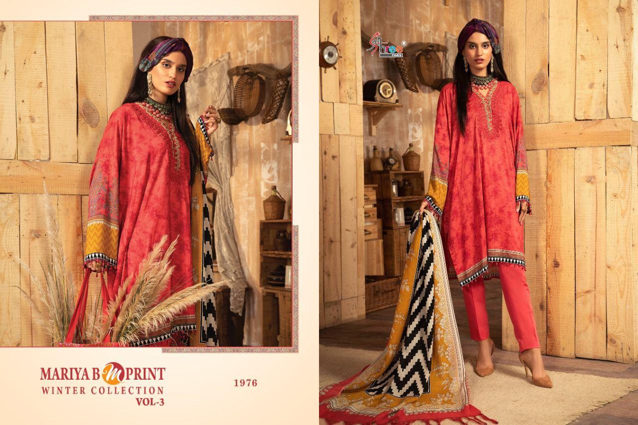 shree fab mariya b m print winter collection 03 pashmina regal look salwar suit catalog