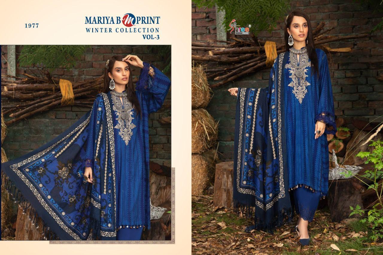 shree fab mariya b m print winter collection 03 pashmina regal look salwar suit catalog