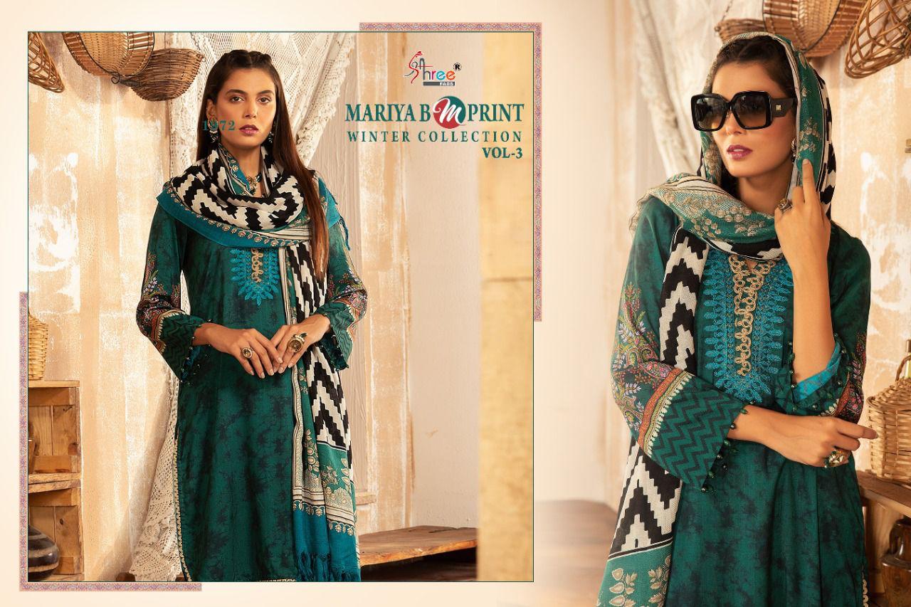 shree fab mariya b m print winter collection 03 pashmina regal look salwar suit catalog