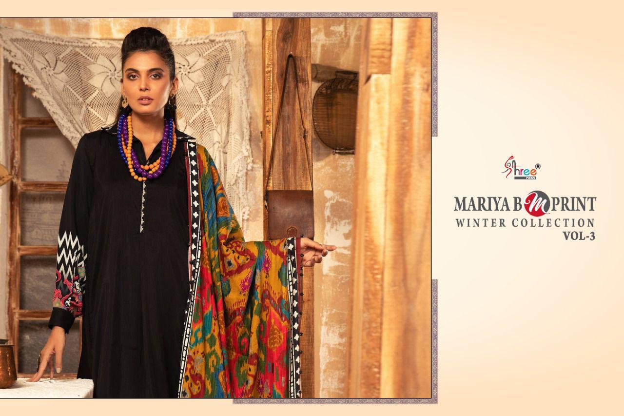 shree fab mariya b m print winter collection 03 pashmina regal look salwar suit catalog