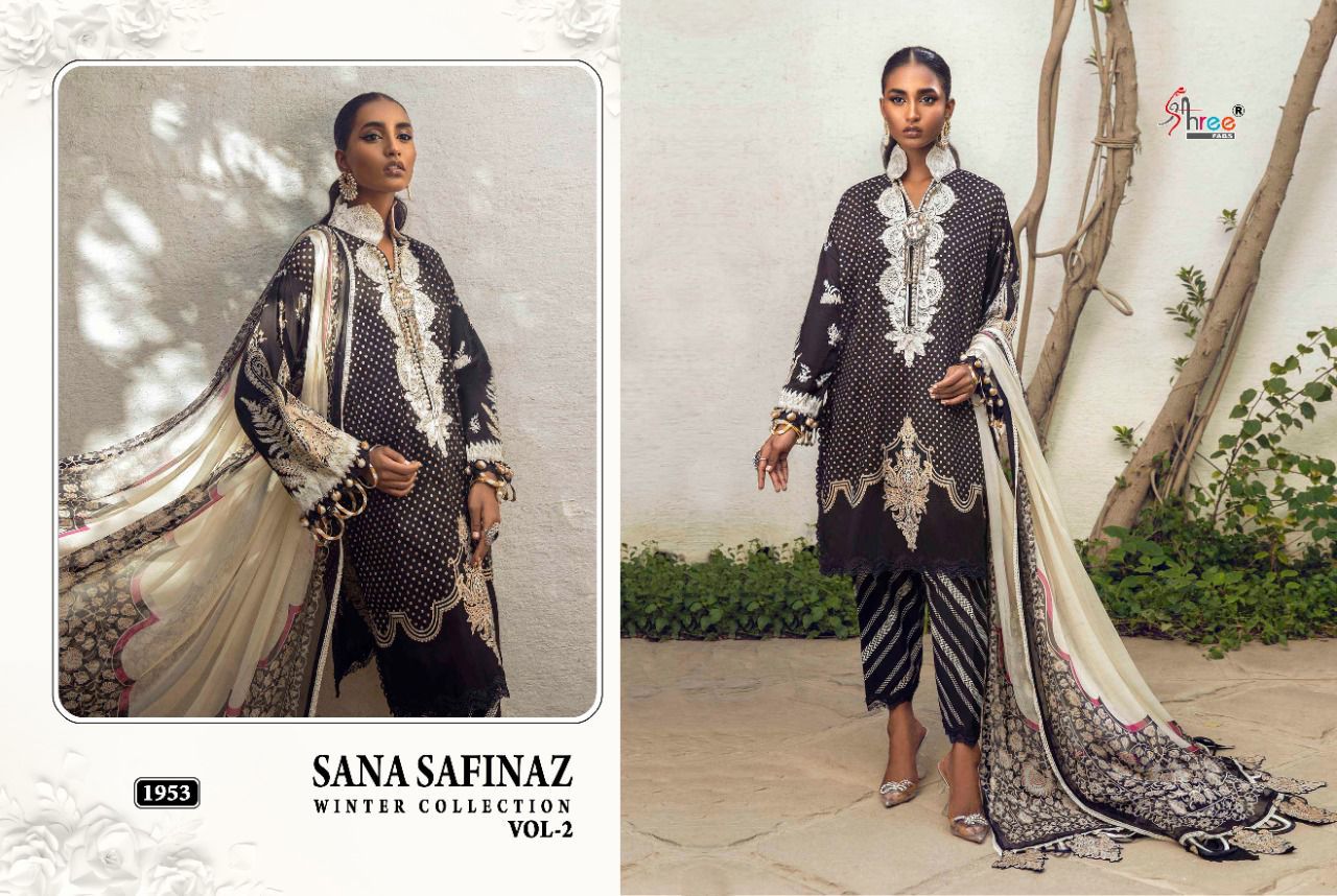 shree fab sana safinaz winter collection vol 2 pashmina catchy look salwar suit  catalog