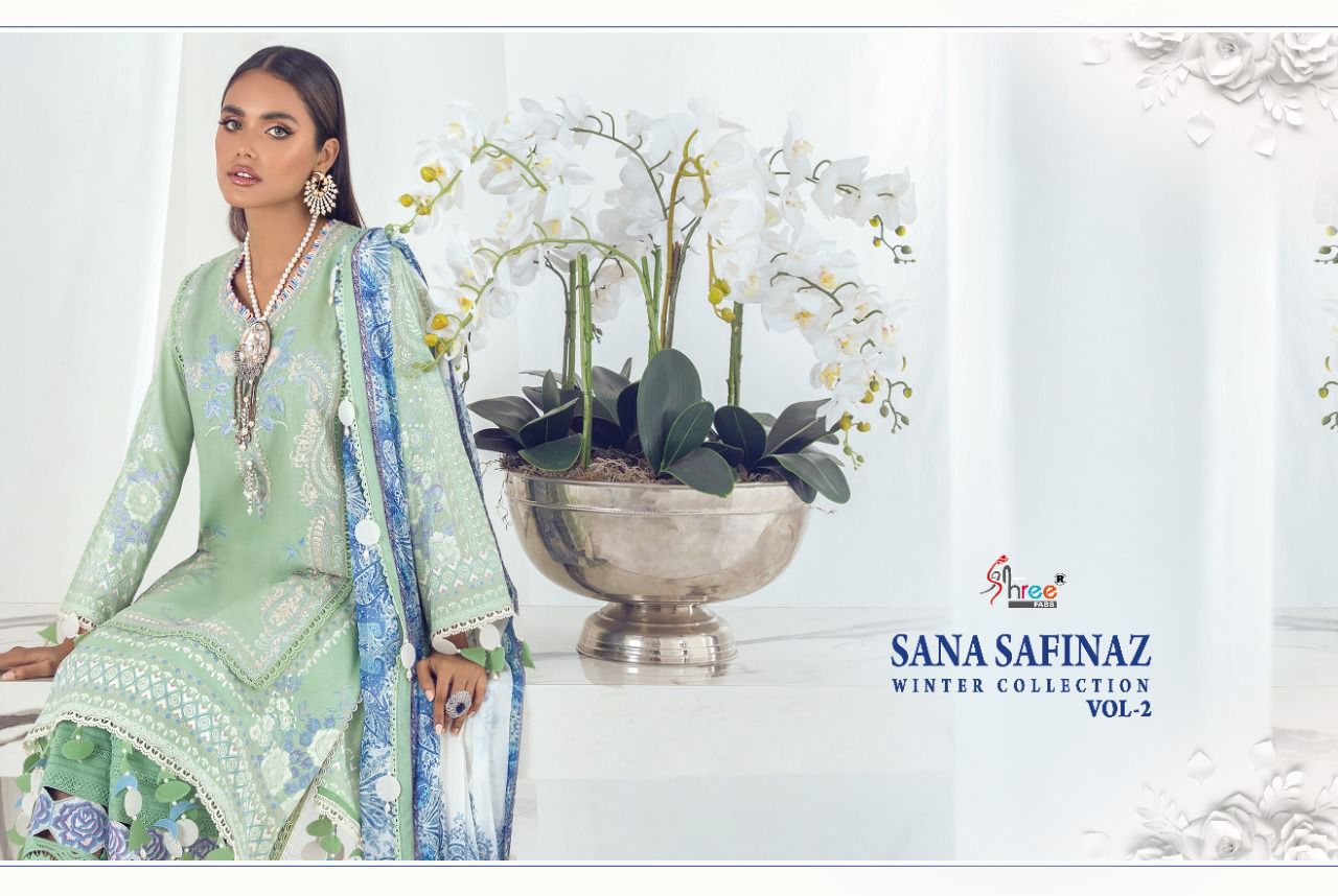 shree fab sana safinaz winter collection vol 2 pashmina catchy look salwar suit  catalog