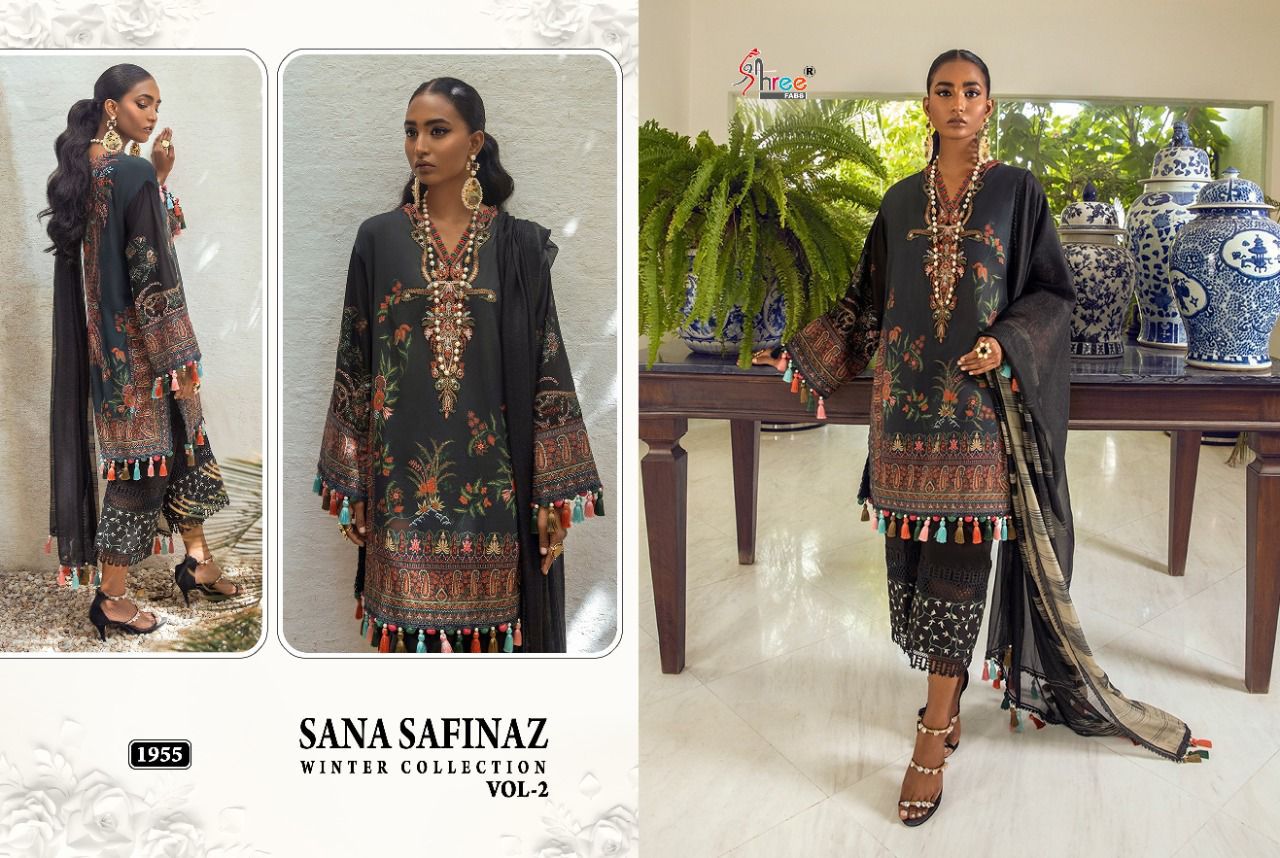 shree fab sana safinaz winter collection vol 2 pashmina catchy look salwar suit  catalog