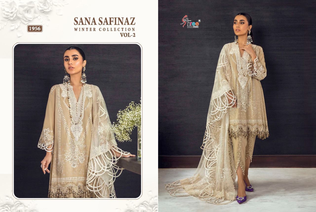 shree fab sana safinaz winter collection vol 2 pashmina catchy look salwar suit  catalog