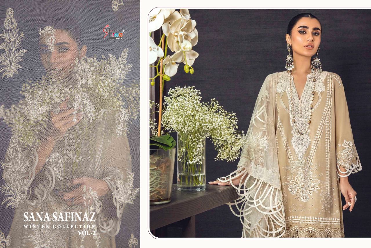 shree fab sana safinaz winter collection vol 2 pashmina catchy look salwar suit  catalog