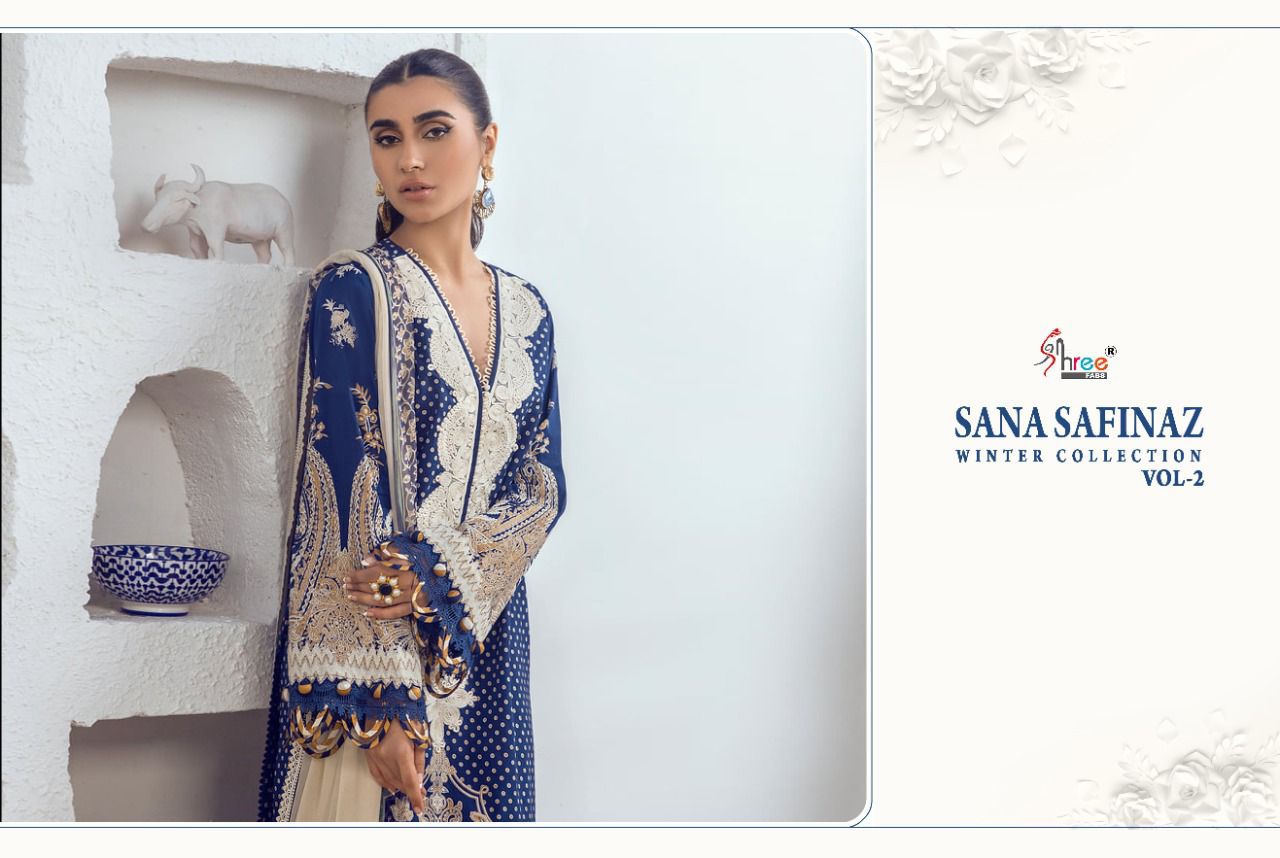 shree fab sana safinaz winter collection vol 2 pashmina catchy look salwar suit  catalog