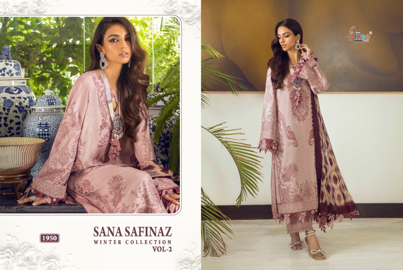 shree fab sana safinaz winter collection vol 2 pashmina catchy look salwar suit  catalog