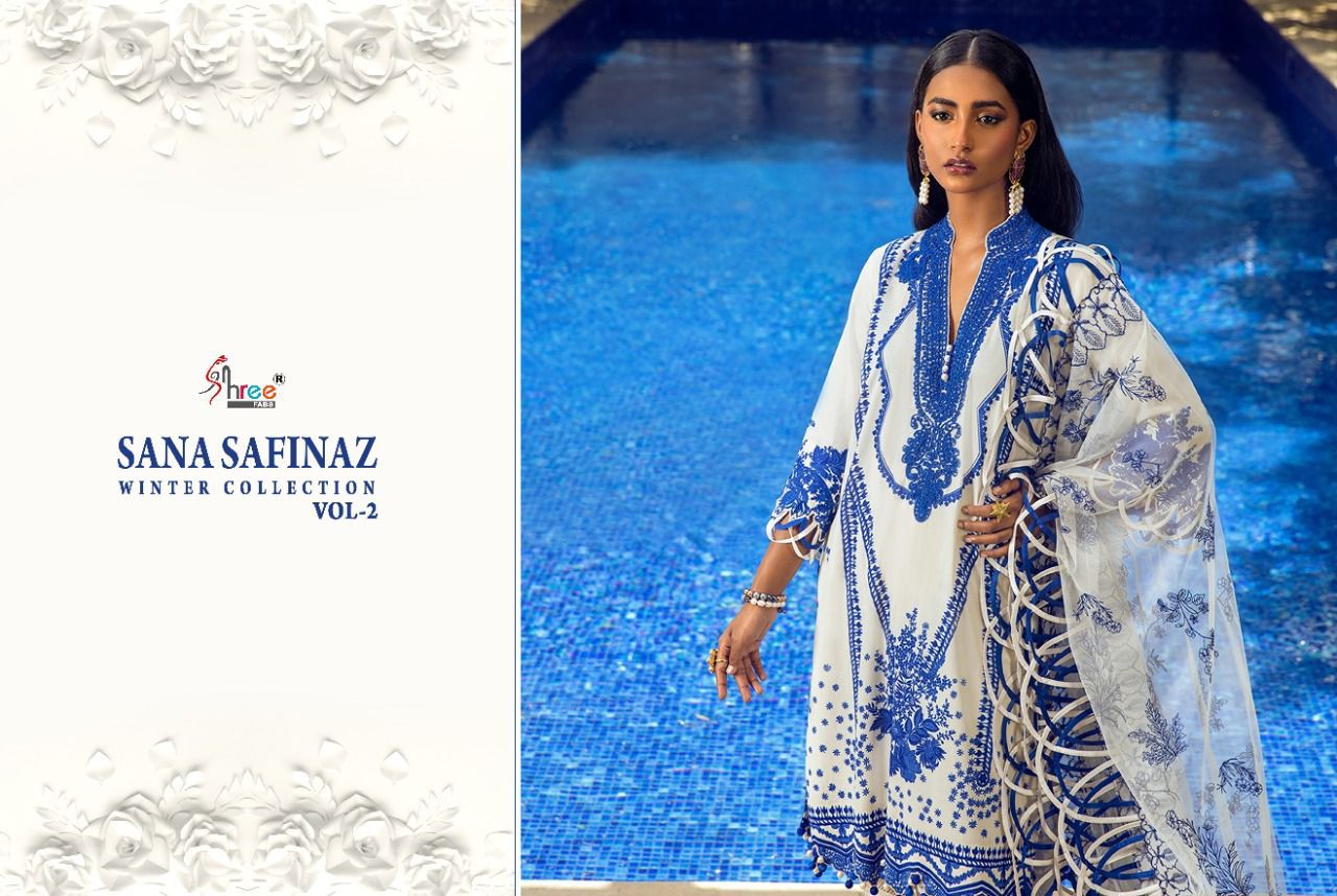 shree fab sana safinaz winter collection vol 2 pashmina catchy look salwar suit  catalog