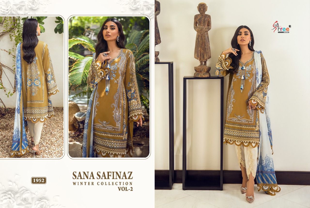 shree fab sana safinaz winter collection vol 2 pashmina catchy look salwar suit  catalog