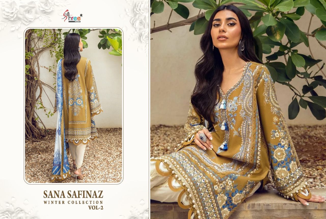 shree fab sana safinaz winter collection vol 2 pashmina catchy look salwar suit  catalog