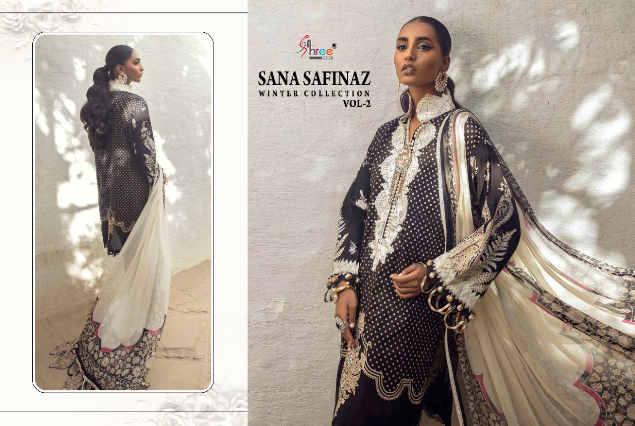 shree fab sana safinaz winter collection vol 2 pashmina catchy look salwar suit  catalog