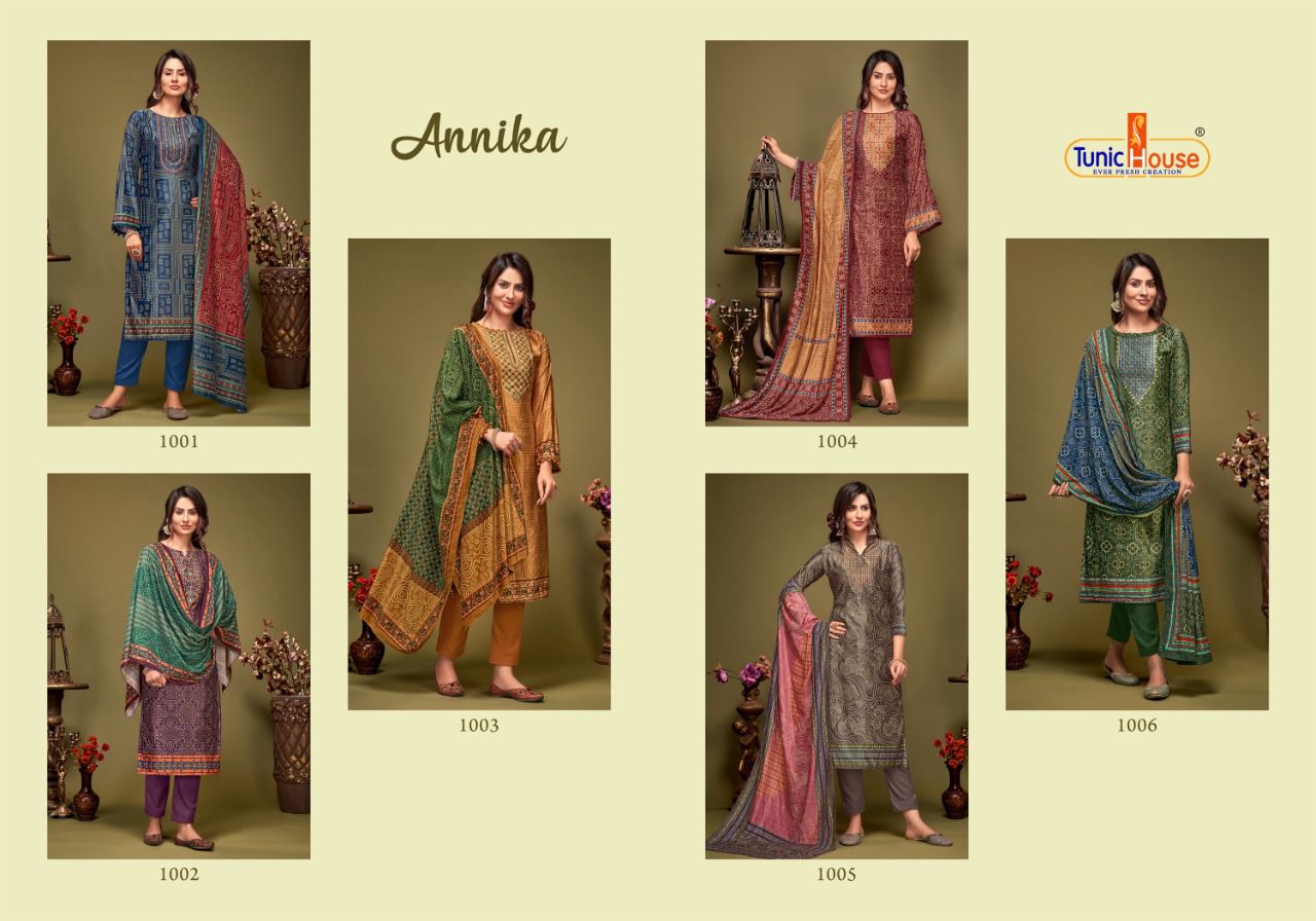 tunic house annika velvet  festive look salwar suit catalog