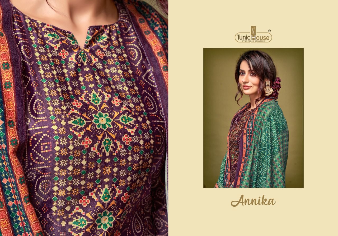 tunic house annika velvet  festive look salwar suit catalog