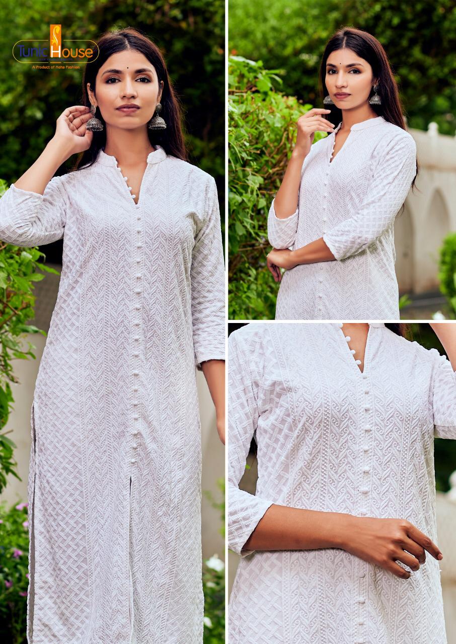 tunic house lucknowi viscouse new and modern style top size set