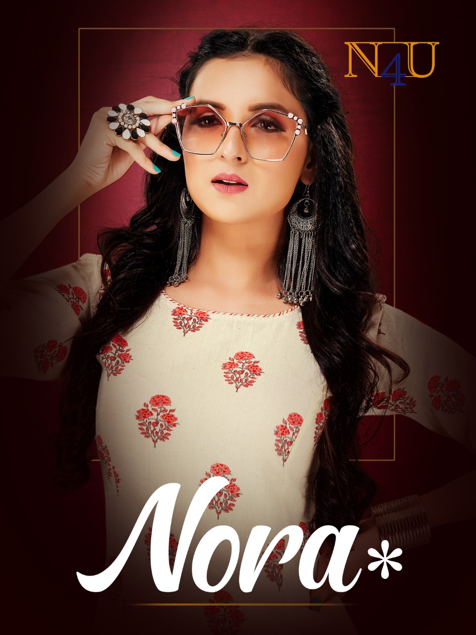 tunic house nora handloom cotton classic trendy look kurti with plazzo catalog