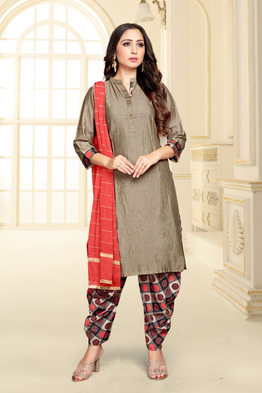 tunic house patiyala rani 3 viscous  attrective patiyala look kurti with dupatta catalog