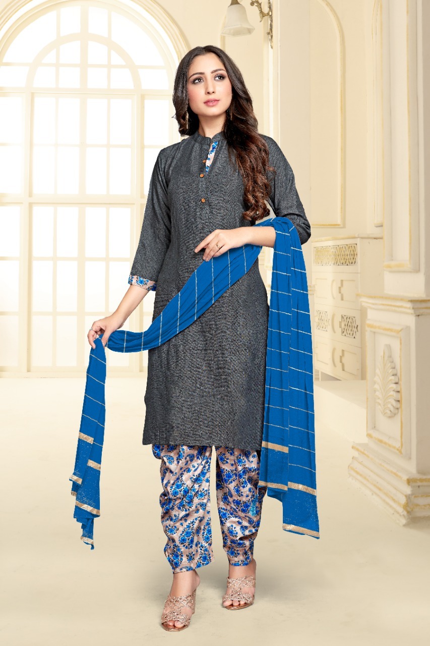 tunic house patiyala rani 3 viscous  attrective patiyala look kurti with dupatta catalog