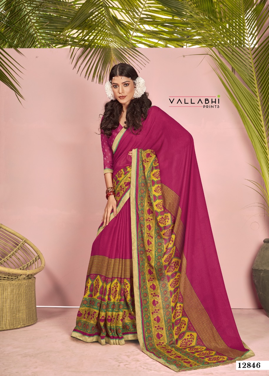 vallabhi print shravya vol 6 renial decent look saree catalog