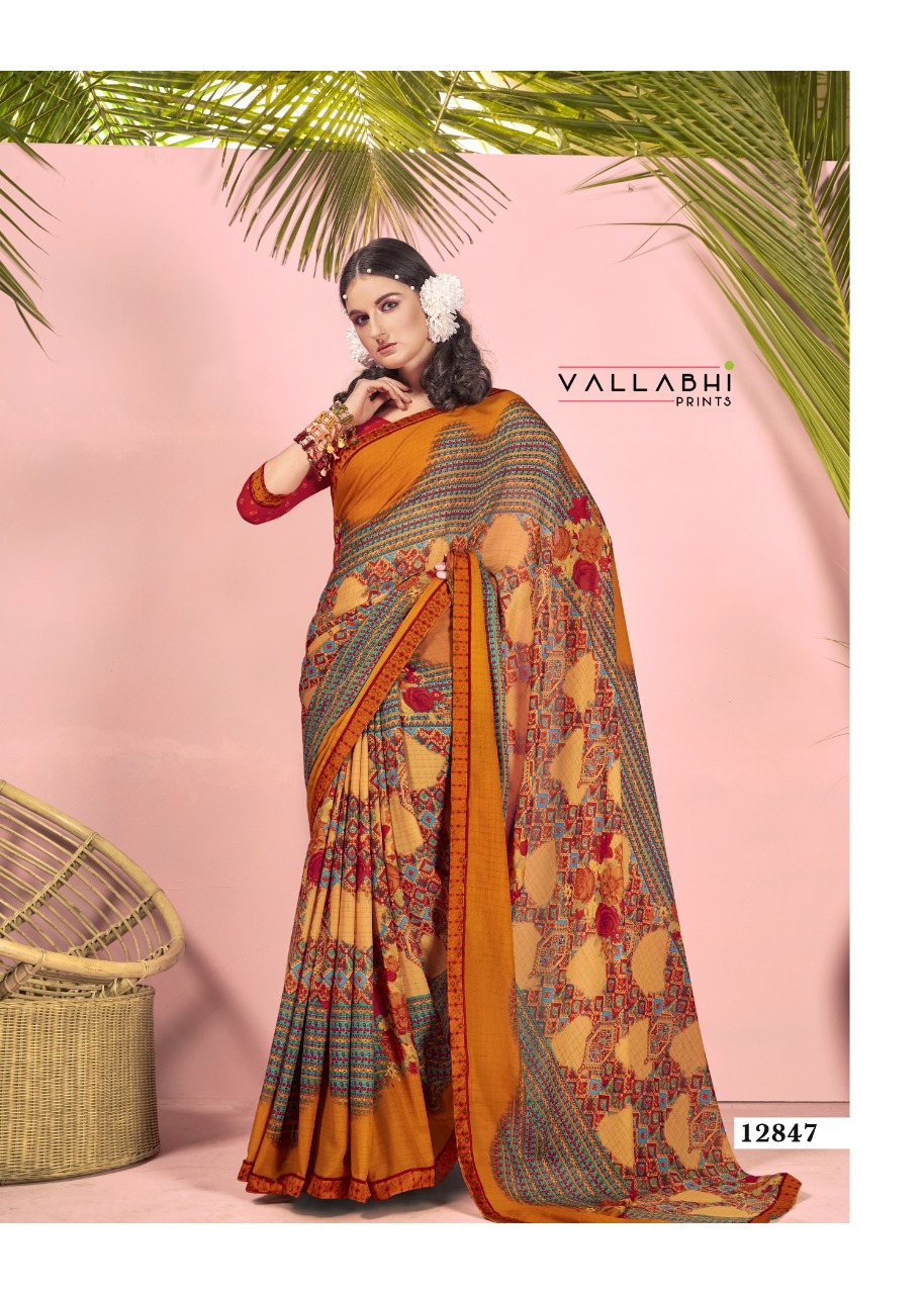 vallabhi print shravya vol 6 renial decent look saree catalog