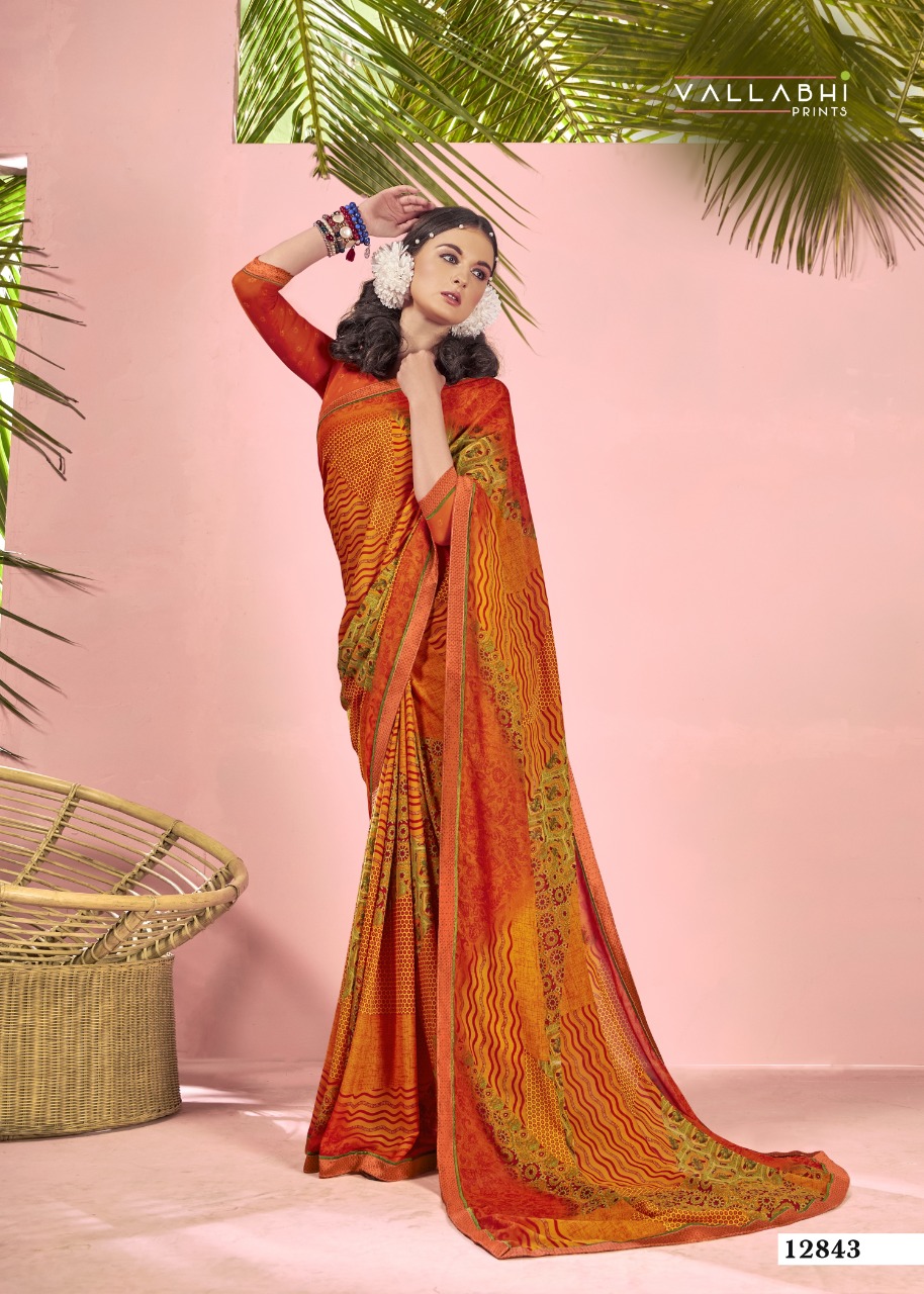 vallabhi print shravya vol 6 renial decent look saree catalog