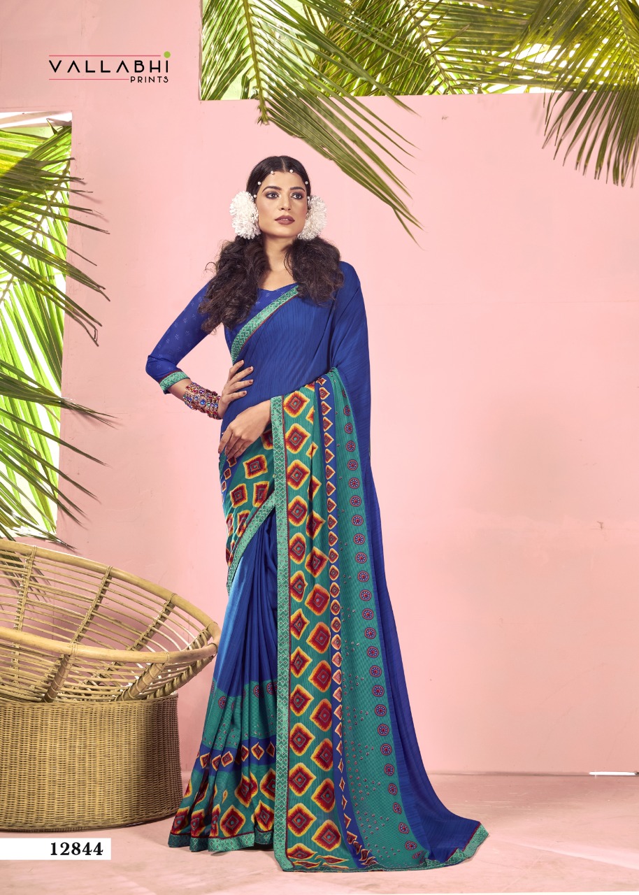 vallabhi print shravya vol 6 renial decent look saree catalog