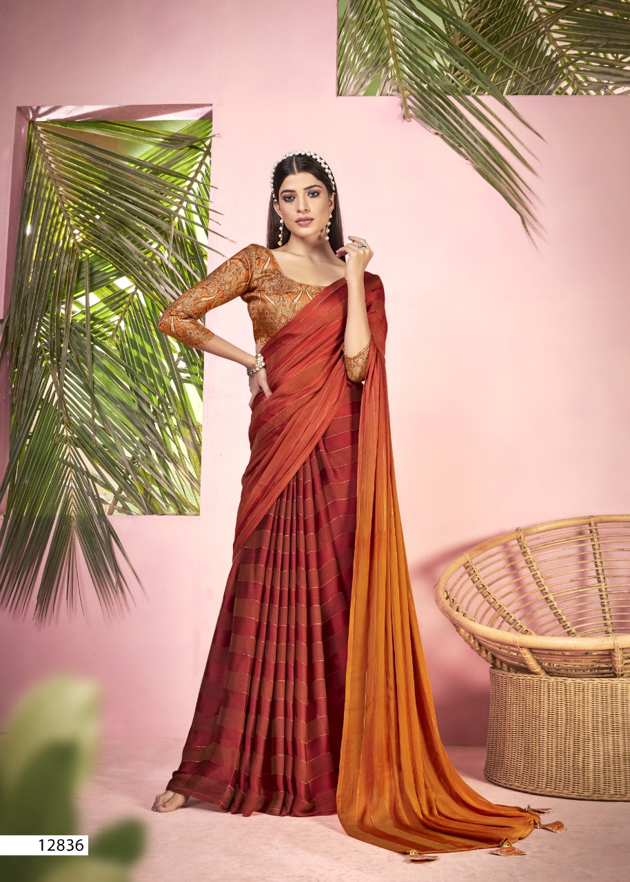 vallabhi print surili chiffon exclusive print saree catalog