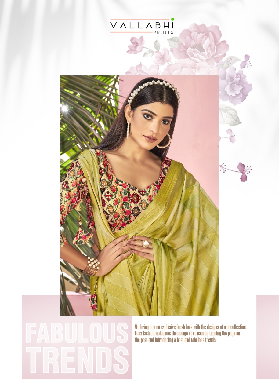 vallabhi print surili chiffon exclusive print saree catalog