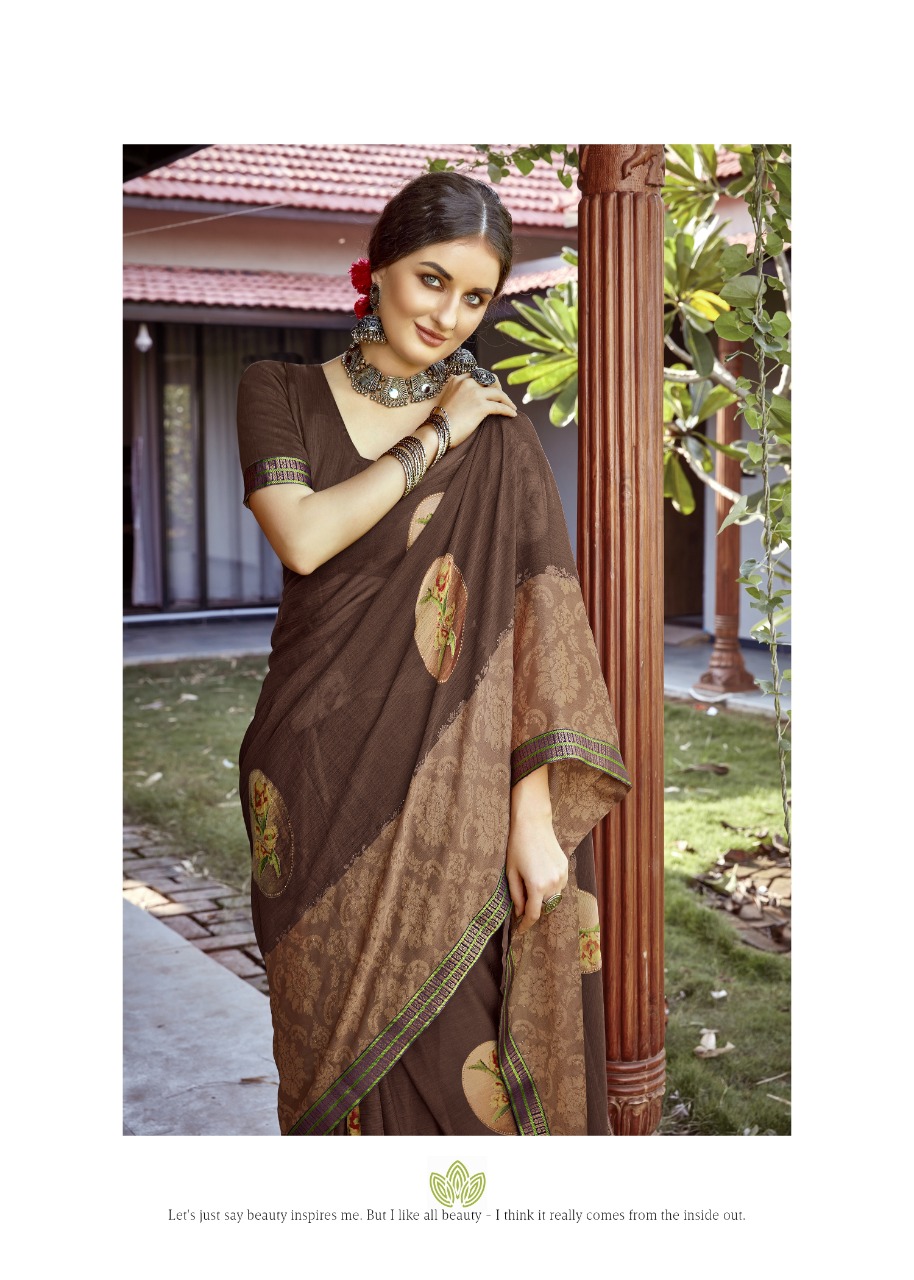 vallabhi print Tamanna Brasso print astonishing saree catalog