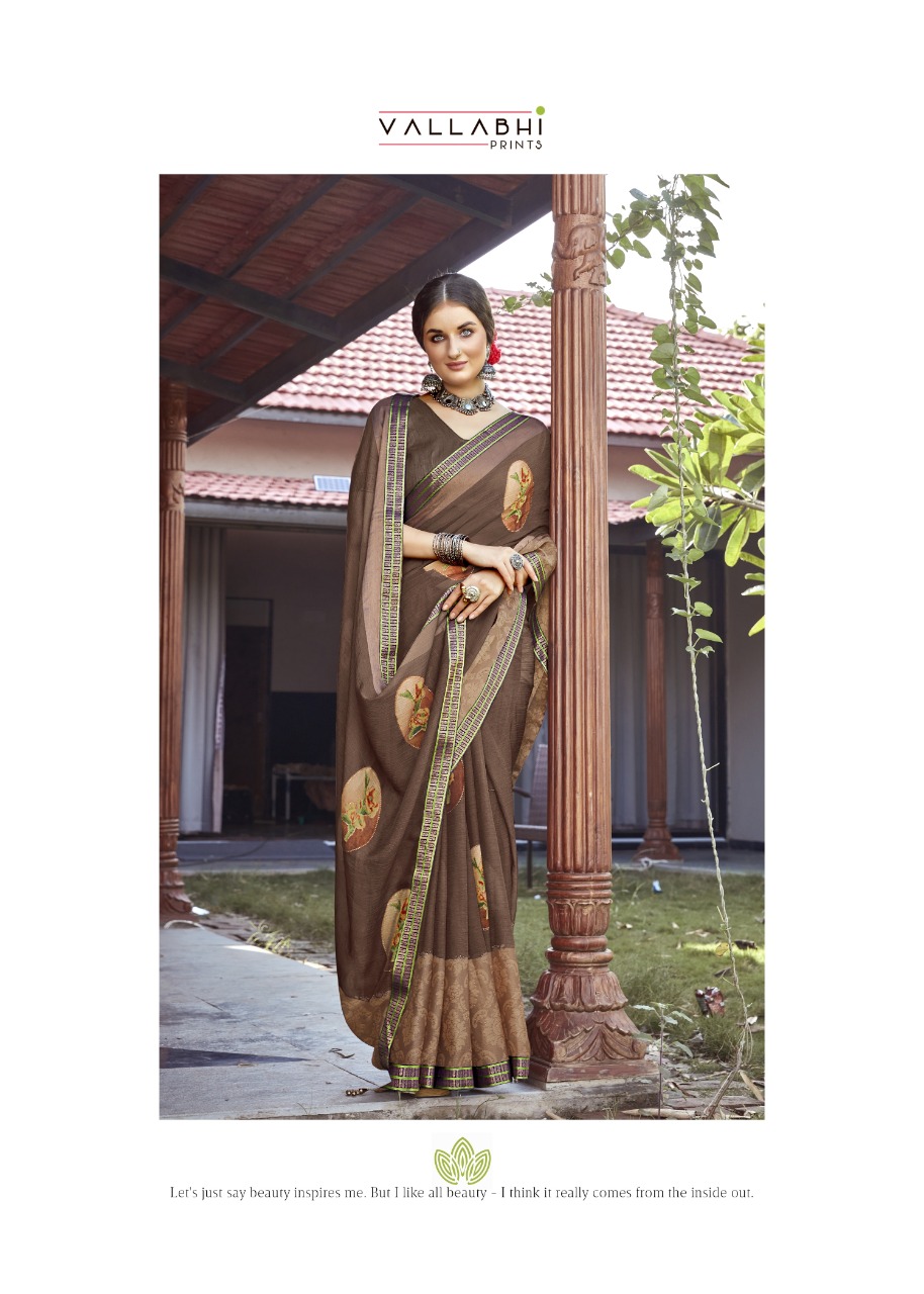 vallabhi print Tamanna Brasso print astonishing saree catalog