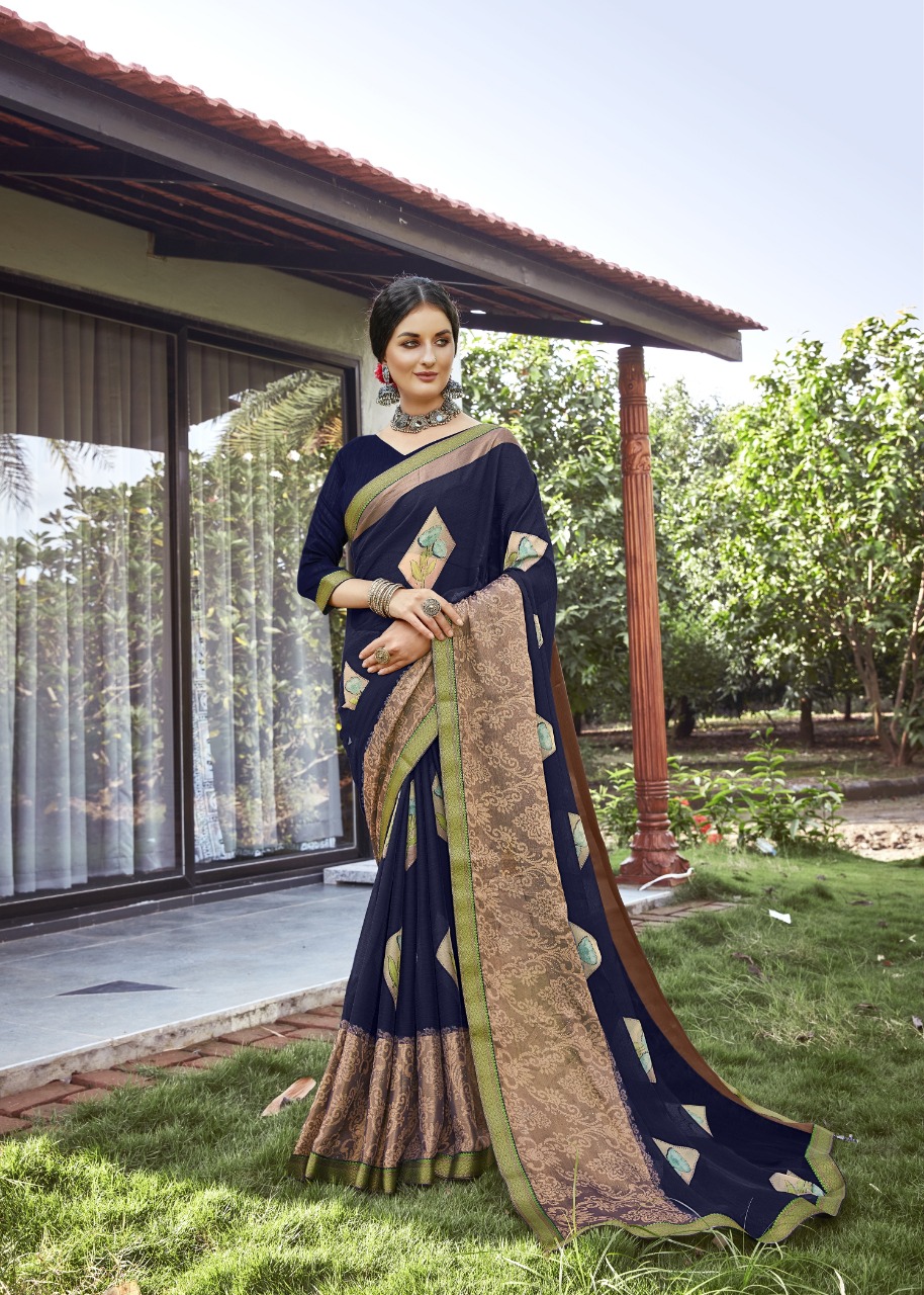 vallabhi print Tamanna Brasso print astonishing saree catalog