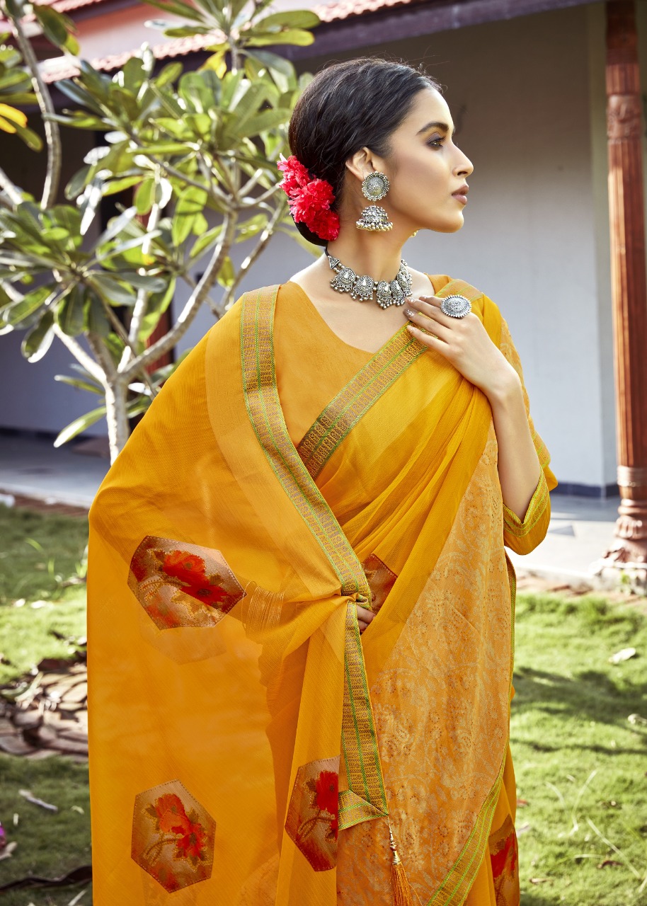 vallabhi print Tamanna Brasso print astonishing saree catalog