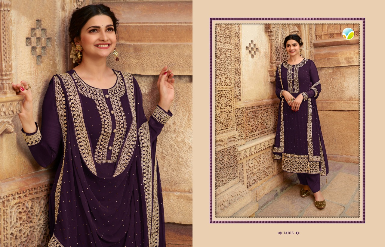 vinay fashion kaseesh andaaz hitlist georgette attrective embroidary look  salwar suit catalog