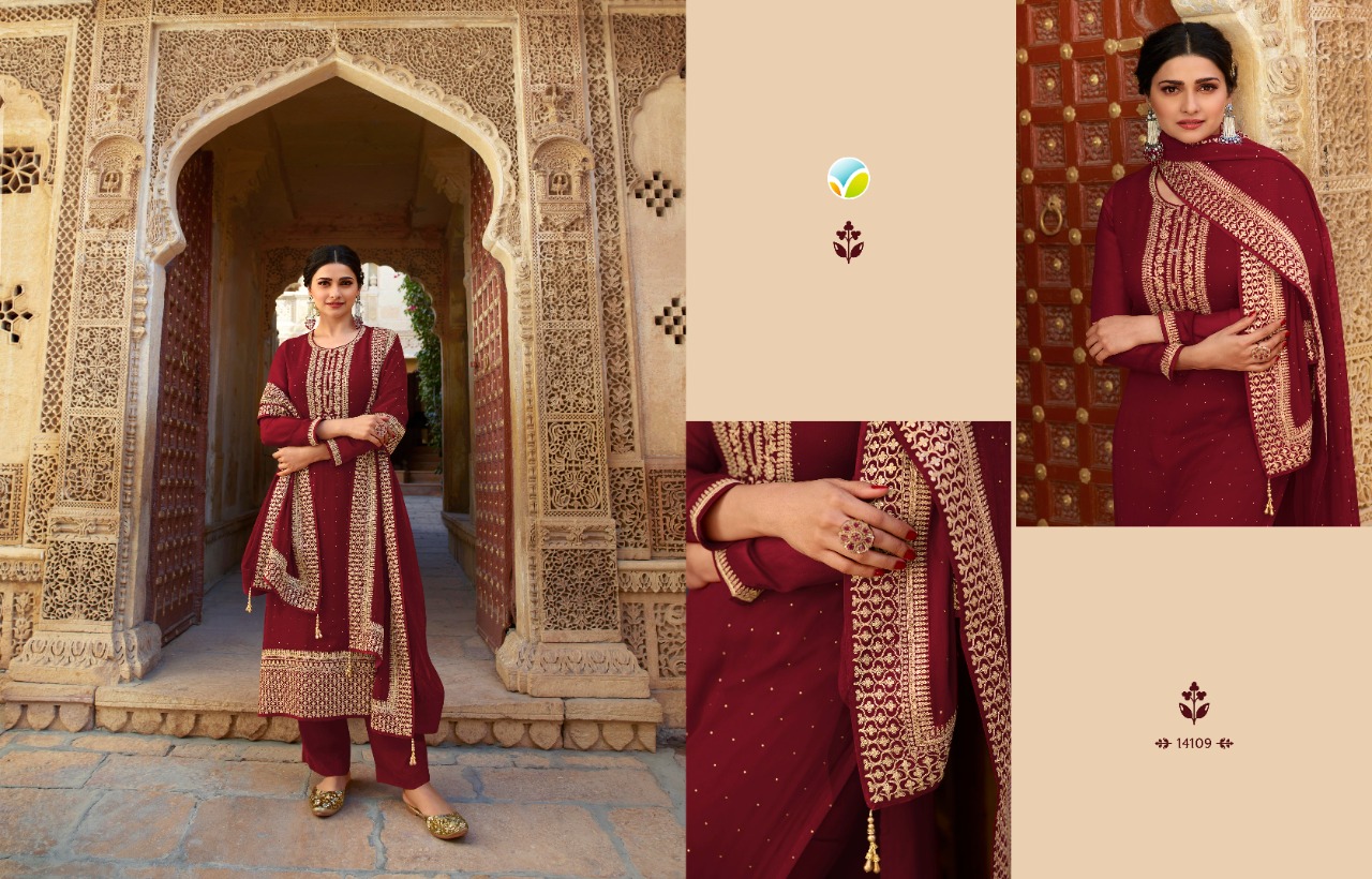 vinay fashion kaseesh andaaz hitlist georgette attrective embroidary look  salwar suit catalog