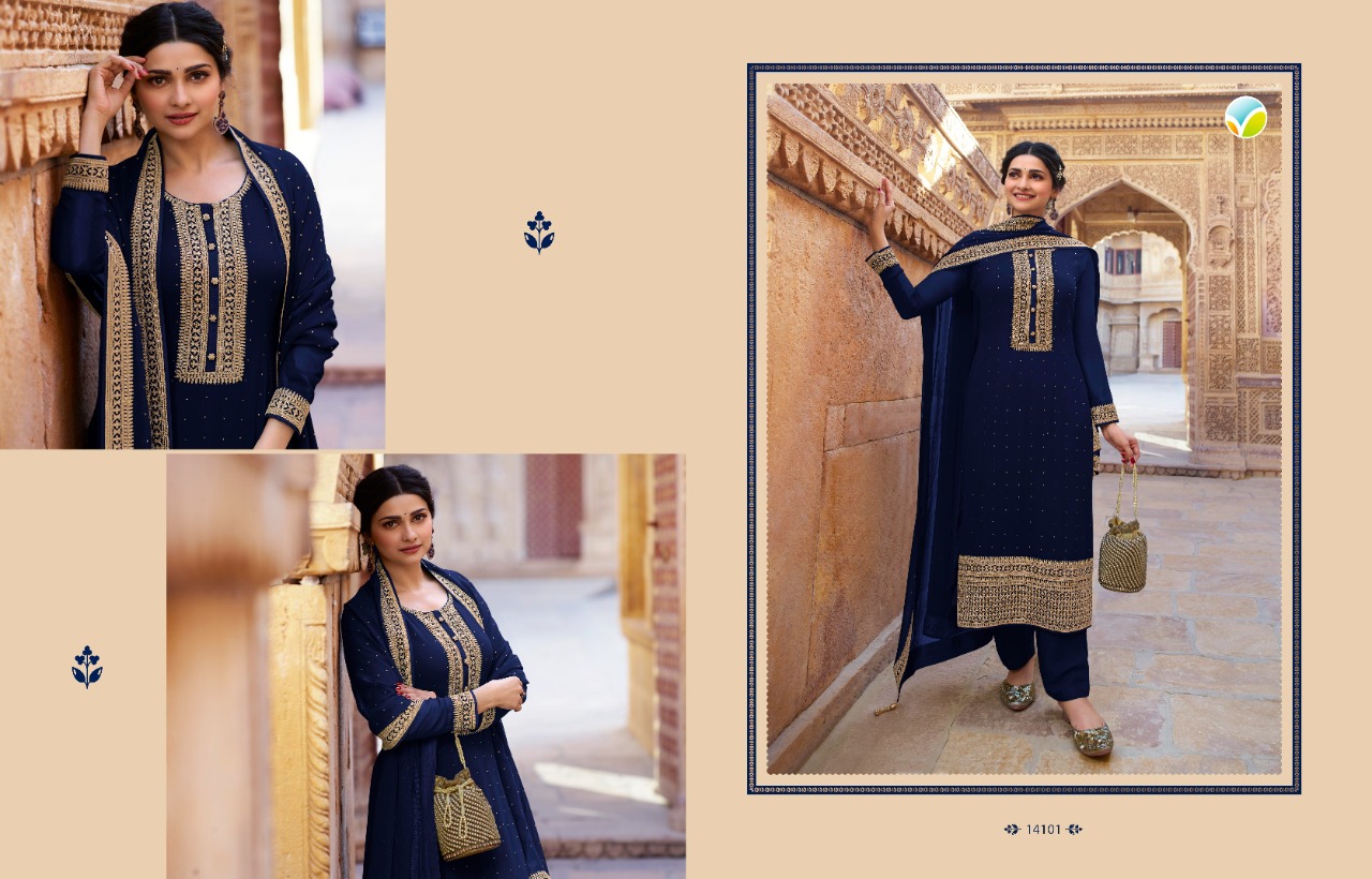 vinay fashion kaseesh andaaz hitlist georgette attrective embroidary look  salwar suit catalog