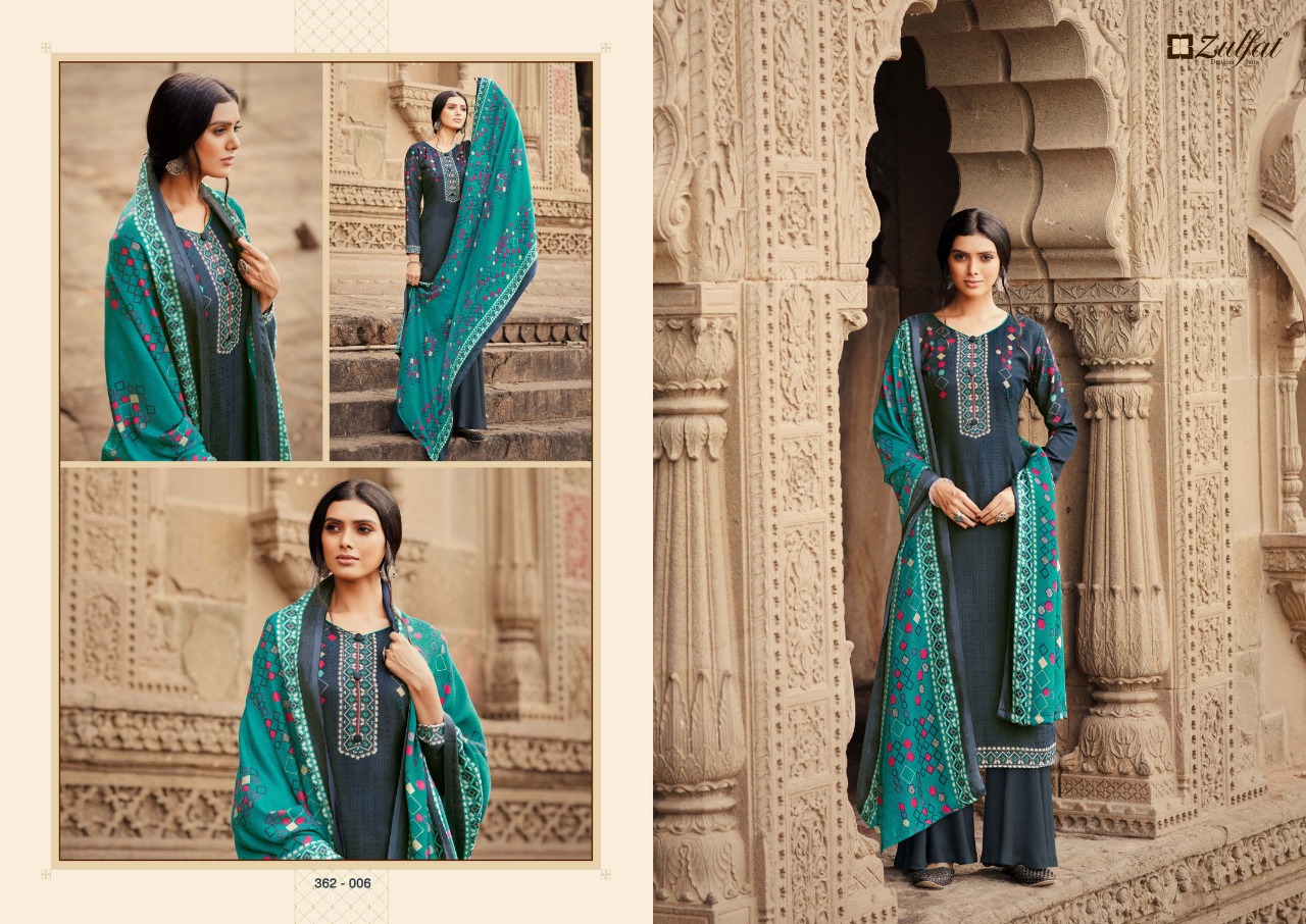 zulfat designer suit winter shine pashmina exclusive print salwar suit catalog