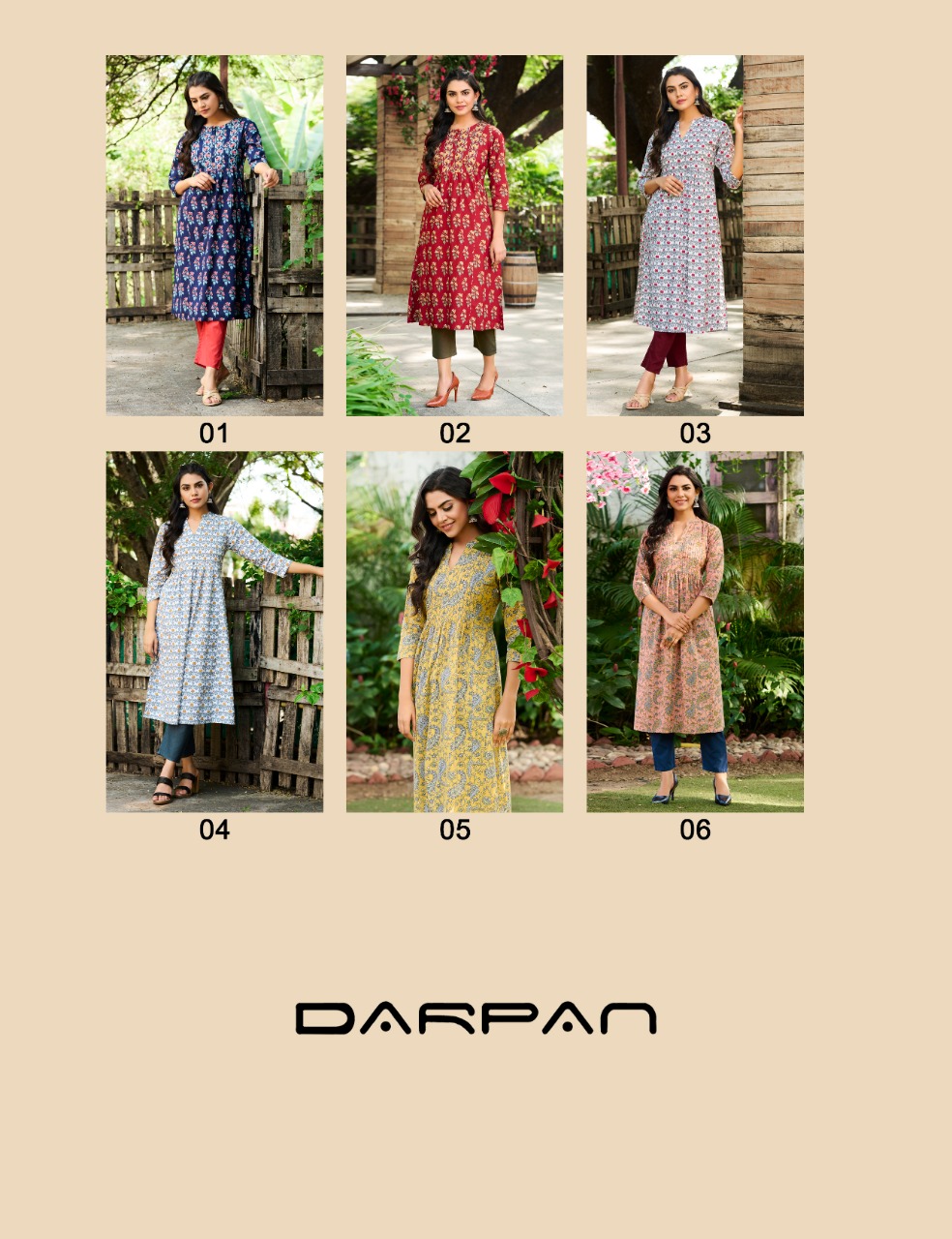 100 miles darpan cotton classic trendy look kurti catalog