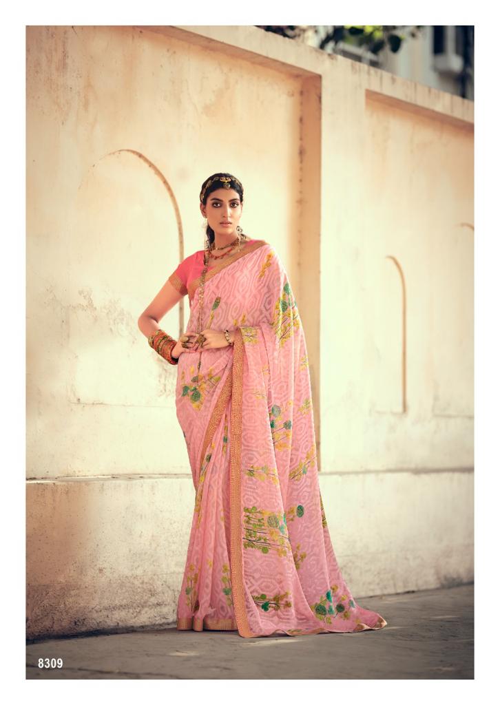 lt kashvi creation aanvi chiffon  Brasso beautifull print saree catalog